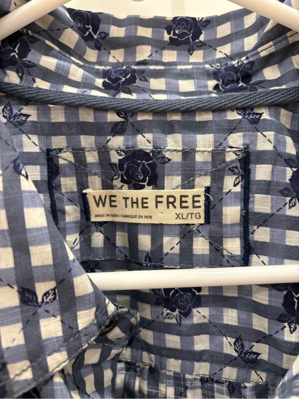 We the Free by Free People Hidden Flower Camo Shirt Size XL - Picture 3 of 10